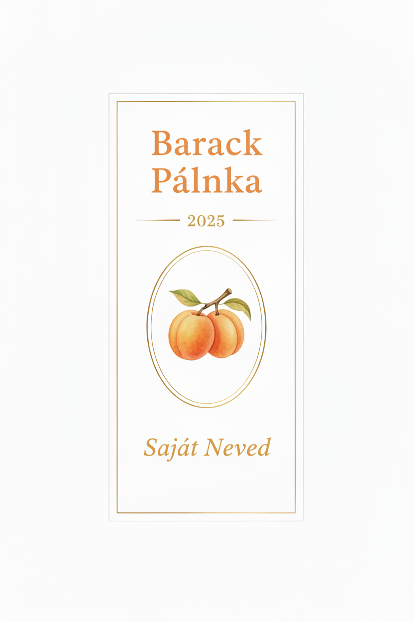 Pálinkás címke - Személyre szabható