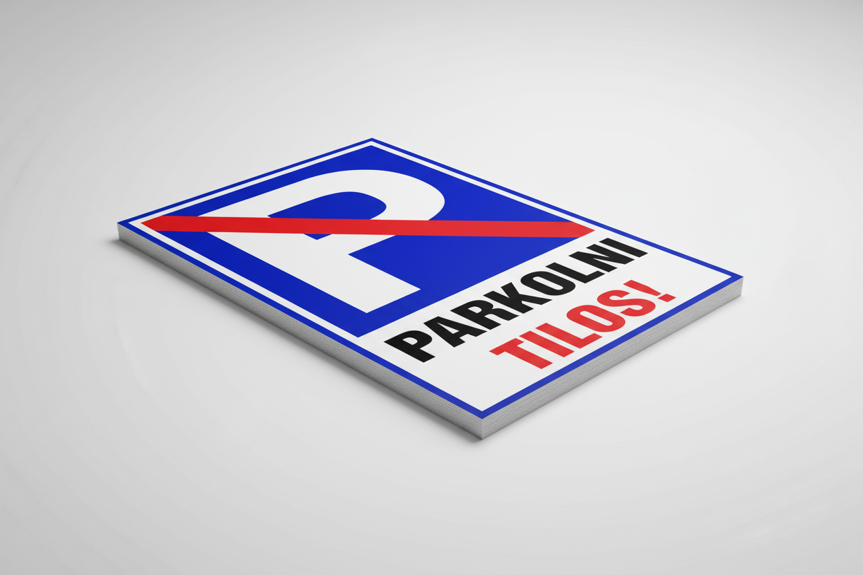 Parkolni Tilos tábla