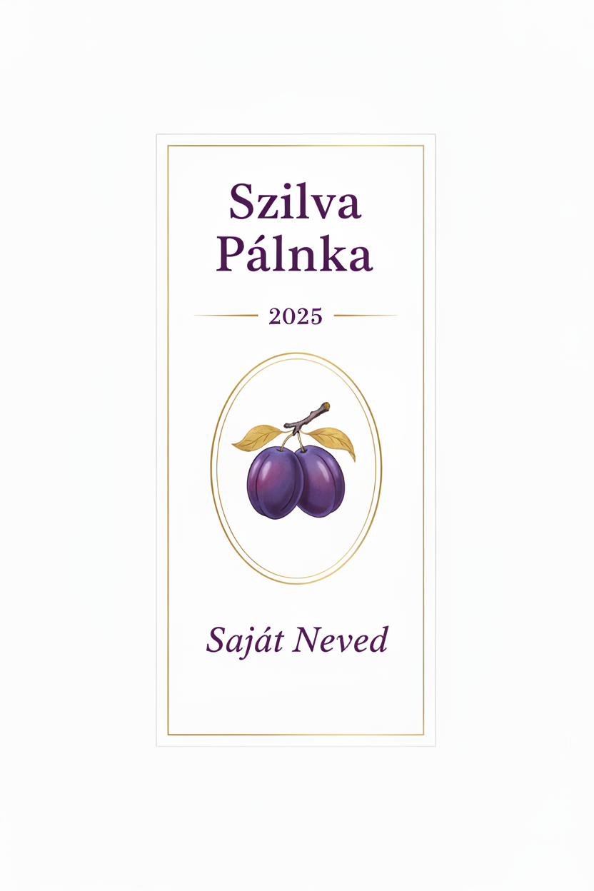 Pálinkás címke - Személyre szabható